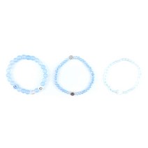 원석 비즈 레이어드 팔찌 만들기 3종 DIY KIT, 타입 2 파스텔 블루, 1세트