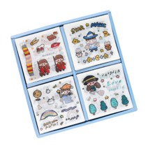 꾸꾸까까 다꾸 캐릭터 스티커팩 4종 x 25p 세트, 매직월드, 1세트