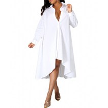 민성컴퍼니 임산부 셔츠형 롱 원피스