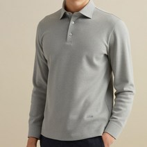 닥스 남성용 패턴 면혼방 카라 긴팔 티셔츠 DMTS2A031G1