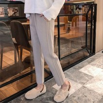임산부 캐주얼 두꺼운 배기바지 팬츠