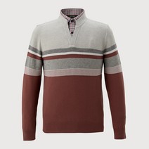 인디안 남성용 한기장 이중에리 카라넥 니트 MITBPYS1111