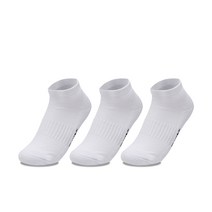 프로월드컵 여성용 단목 양말 3켤레, 화이트