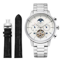 발렌티노루디 남성용 오토매틱 메탈 시계 42mm VR6547 + 디버클 가죽밴드