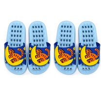 릴팡 아동용 무직타이거 물빠짐이 좋은 아쿠아 소프트 욕실화 블루, 2개