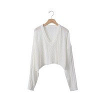 여성용 로스탕 브이넥 부클 긴팔 니트 NT3645K23