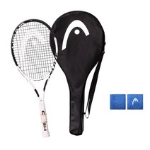[바볼랏캔볼] 헤드 테니스 사이버 프로 라켓 + 손목밴드 13cm 2p 세트, 블랙 + 화이트(라켓), 랜덤발송(손목밴드)