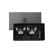 디씨네트워크 차량용 불독 방향제 무광실버 2개 오일향, 1세트, 화이트머스크