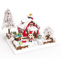 프랜디 나노블럭 랜드마크 대형 건축물 메리 크리스마스 SM9931, 혼합색상