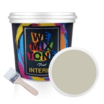 WEMIXTONE 내부용 INTERIOR 수성 페인트 1L + 붓, WMT0167P01(페인트), 랜덤발송(붓)