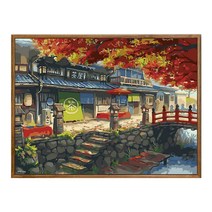 순잠 깜찍 모던 수채화 유채화 개릭터 그림그리기 DIY 세트 50 x 65 x 2.5 cm, 4 시골풍경