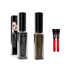 디바덤 래쉬 익스텐더 + 브로우 익스텐더 초코 브라운 + 빨간브러쉬 2p 세트, 1세트, 래쉬 + 브로우 + 브러쉬 2p