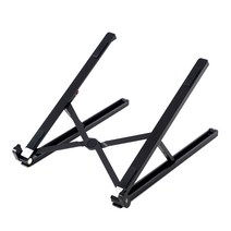 TG삼보 3단 각도조절 초경량 휴대용 접이식 노트북 거치대 200g TG-NS5000X + 휴대용 파우치 세트, 블랙