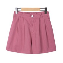 여성용 도아넌 밴딩 핀턱 컬러 코튼 팬츠 PT10079K25