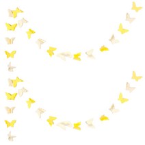 셀레네 입체 나비 가랜드 2p 세트, 옐로우, 1세트