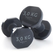 데카트론 PVC 덤벨 3KG 트윈팩 그레이, 2개