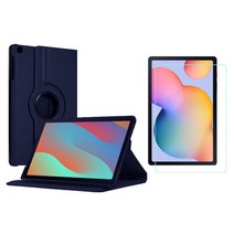 태블릿PC 강화유리필름 + 회전 케이스, 네이비