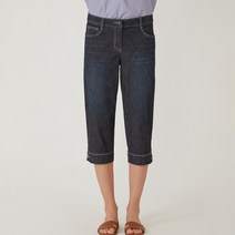 올리비아로렌 여성용 7부 배기핏 데님 팬츠 VVCMPYM5171