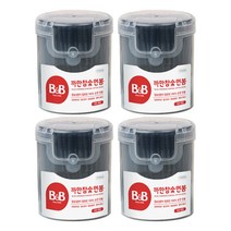 비앤비 참숯 까만 면봉, 150개입, 4개