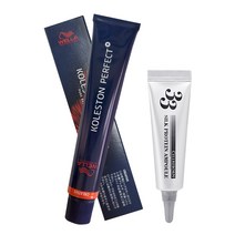 웰라 콜레스톤 퍼펙트 플러스 염모제 80g + 셀리본 33 실크 프로틴 앰플 12ml, 1세트, 6/8