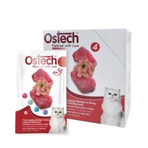 오스테크 캣 울트라 그레이비 파우치 참치 70g, 참치 + 닭고기 혼합맛, 12개