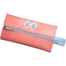 아뜰라임 대용량 심플 파스텔톤 캐릭터 필통 파우치, 딥핑크, 1개