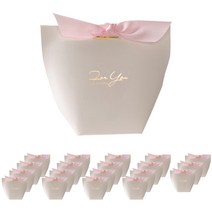 마켓감성 골드레터링 포장상자 20p, 20개, 분홍리본