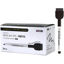 마그피아 화이트 보드 마카, 검정, 24개입