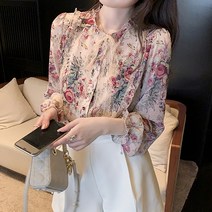 메이첼 쉬폰 플라워 레이스 블라우스 01286