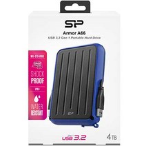실리콘파워 Armor A66 외장HDD 139.2 x 96 x 24 mm, 검정 + 파랑, 4096GB