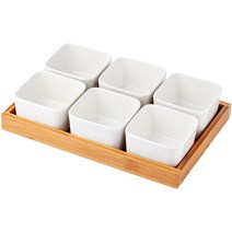 루이앤탑펠 나눔 반찬 사각 접시 6구, 반찬 나눔 접시 - 6구