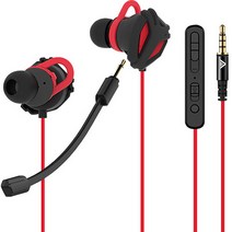 사운드판다 10mm 다이나믹 드라이버 게이밍 이어폰 + Y잭 세트, SPE-G9 Light, 레드