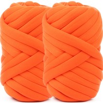 브랜드얀 패브릭 자이언트얀 약 1kg 2롤, 27번 오렌지, 2개