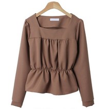 가텔저 셔링 퍼프 스퀘어넥 블라우스 cpbl4820k28