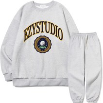 이지스튜디오 남성용 이지골프 더블 맨투맨 + 팬츠 오버핏 트레이닝 세트