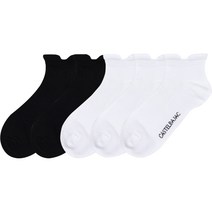 까스텔바작 홀인원 쿠션 스니커즈 삭스 5p, 화이트, 블랙