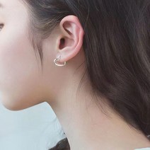 여성용 디아더 컬러 미니 하트 귀걸이 DW_253