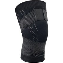 쿼르디 스포츠 러닝 피트니스 요가 니트 압축 테이핑 스트랩 무릎 패드 블랙, 1개