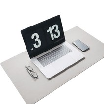 양면 가죽 데스크매트, 그레이 + 화이트