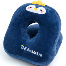 로이윙 자수 양면 다용도 책상 쿠션 베개, 블루