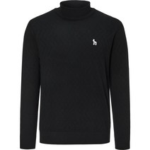 헤지스골프 남성용 잔조직 솔리드 울 혼방 하이넥 스웨터