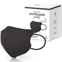 애니가드가컬러입체형방역마스크 소형1 KF94, 30개입, 1개, 블랙