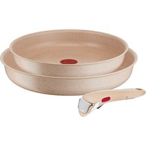 테팔 매직핸즈 인덕션 딜라이트 트라이미 3종 세트, 베이지, 프라이팬 24cm + 프라이팬 28cm + 매직핸즈 분리형 손잡이