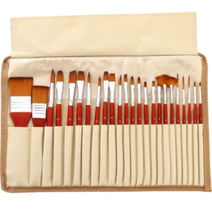 베르번 아크릴 수채화 브러시 24종 세트 레드, 1세트