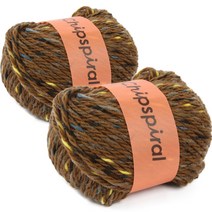 브랜드얀 다루마 칩스피럴 뜨개실 3mm 2p, 03 브라운베이스, 46m