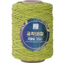 공작표 순면 색사 18합 미니 350, 216 올리브그린