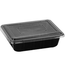 스완 도시락 일회용기 2318 84호 검정색 1500ml, 1개입, 100개