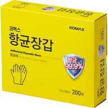 코멕스 항균 비닐 위생 장갑 200매, 1개, 200개입