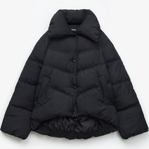 미쏘 여성용 빅카라 여성형 숏 푸퍼 패딩