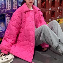 페이퍼먼츠 여성용 핫 컬러 누빔 패딩 점퍼 03454